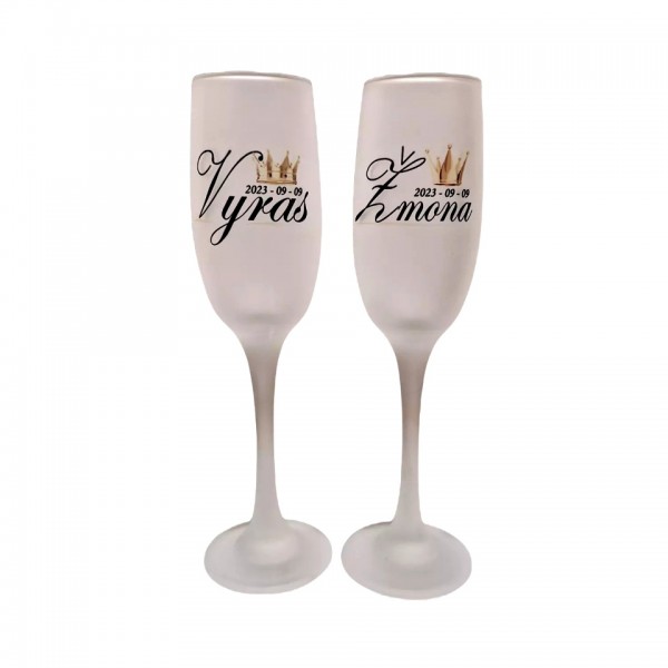 Šampano taurių komplektas “Vyras/Žmona”