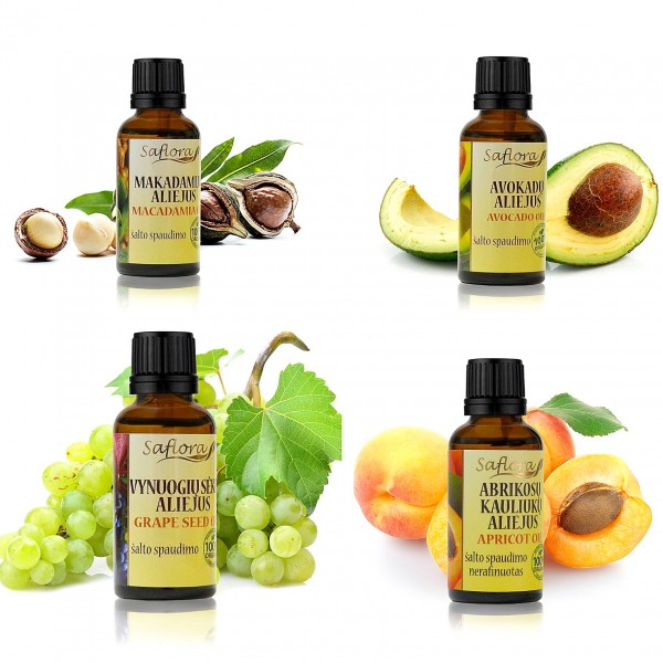 Šalto spaudimo aliejai "SAFLORA", 30ml